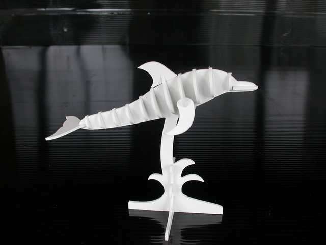 Delfin 3D-Steckmodell aus Forex Kunststoff